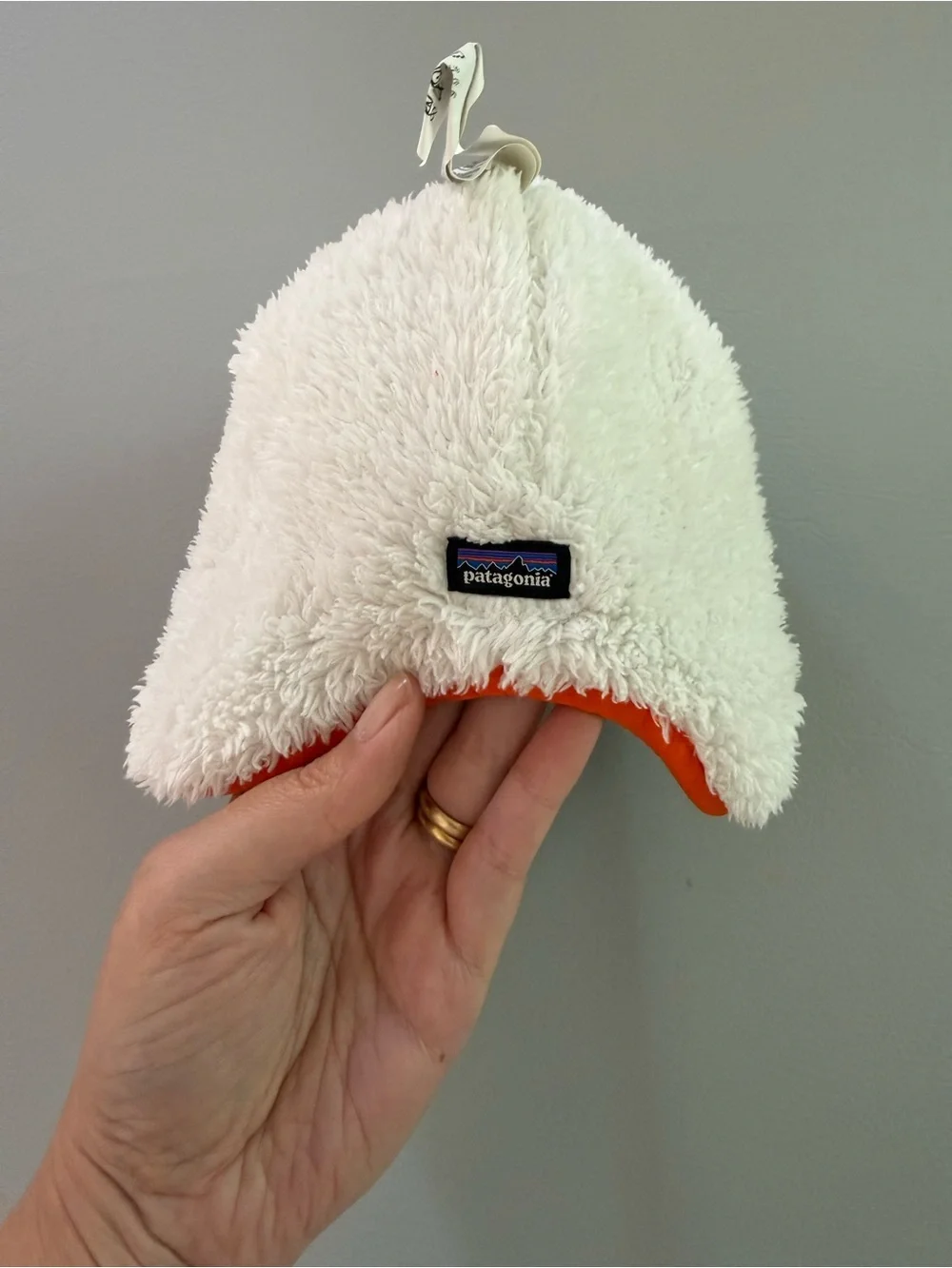 Patagonia Baby Polar Bear Beanie Knit and Fleece Winter Hat size 6M